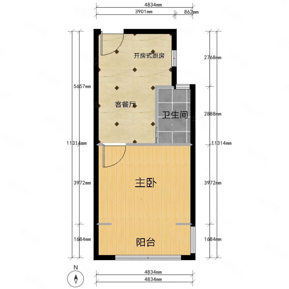 一手动迁 简单装修 47平 城林雅苑 诚心出售 价格可议