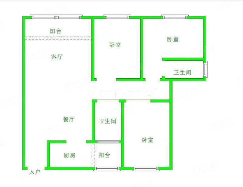 典汇国际3室2厅2卫106㎡南69.8万