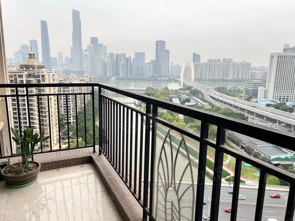 广州海珠广州塔珠江帝景紫龙府一线江景房 现代化装修 合生紫龙府豪宅