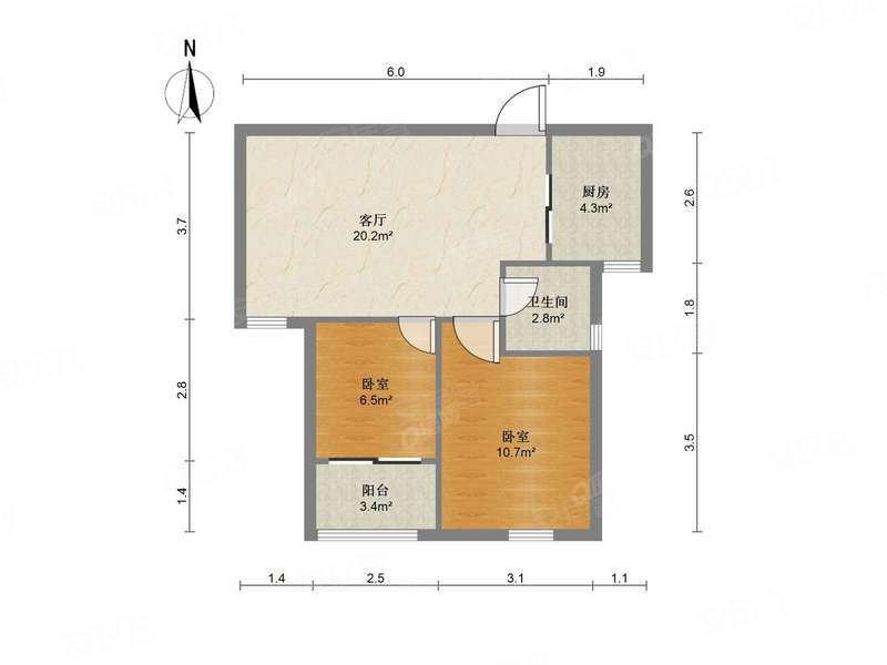 文昌雅居2室1厅1卫74.44㎡南85万