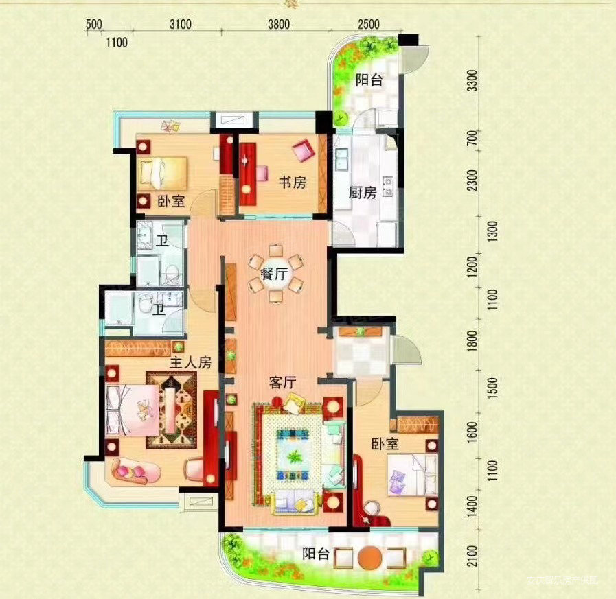 碧桂园1号公园4室2厅2卫177㎡南北97.8万