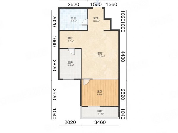 青岛黄岛薛家岛锦都家园锦都家园 1室1厅1卫  电梯房 精装修71平米