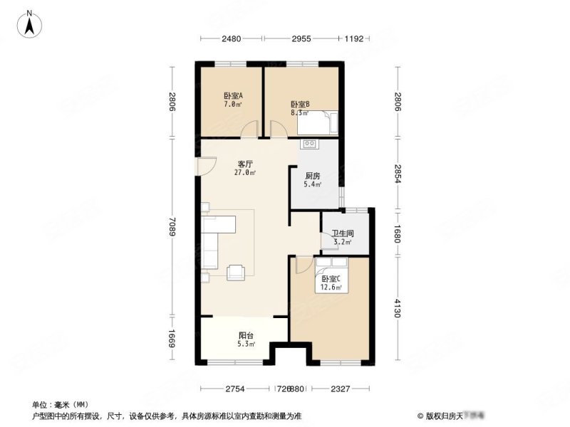 自住保养好,书香华府二手房,90万,3室2厅,1卫,89平米-徐州安居客