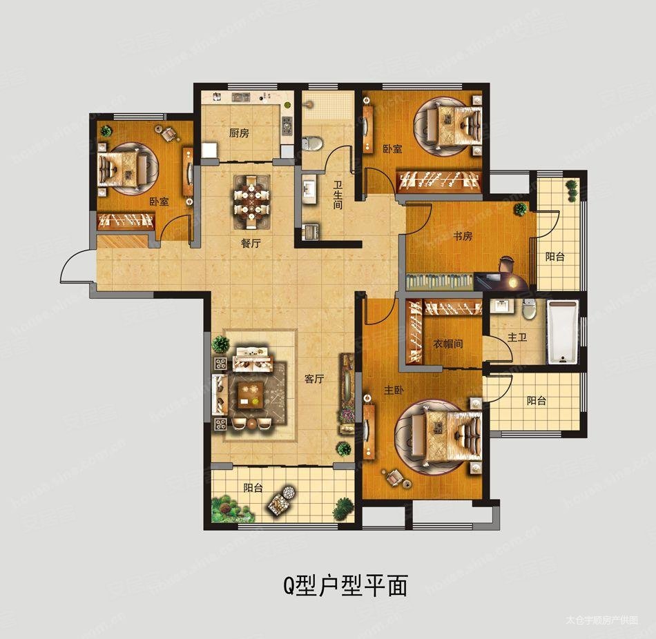 电梯洋房香缇雅苑3室1厅95平110万满二住房