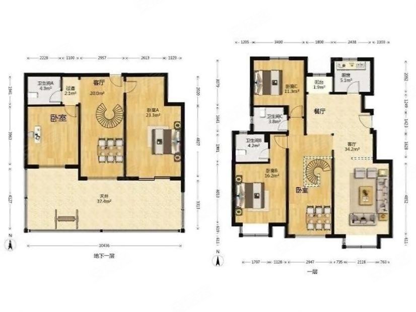 (专做山语城)婚房5居室 采光充足南北中间楼层