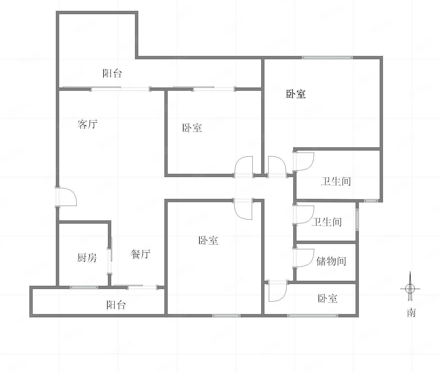长湖郡3室2厅2卫105.75㎡南北128万