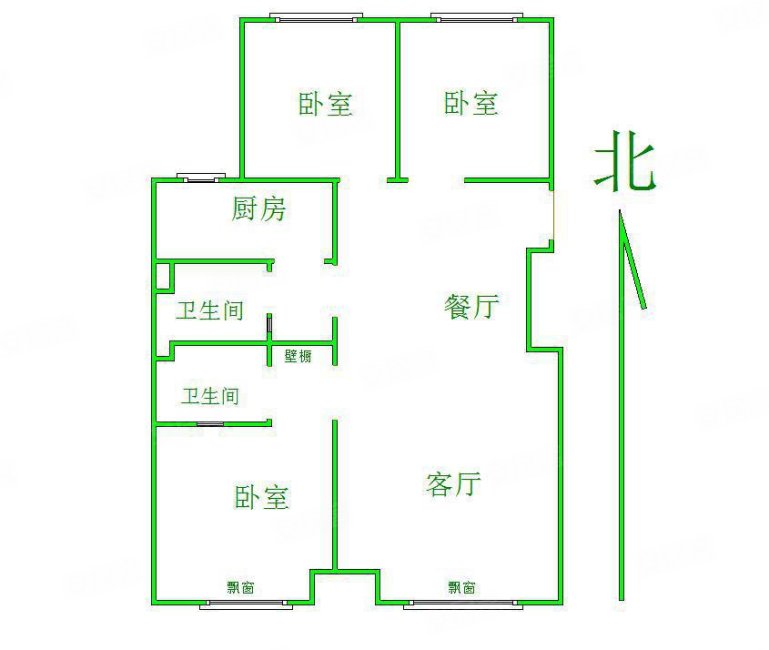 k2玉兰湾 南北通透 三室精装修