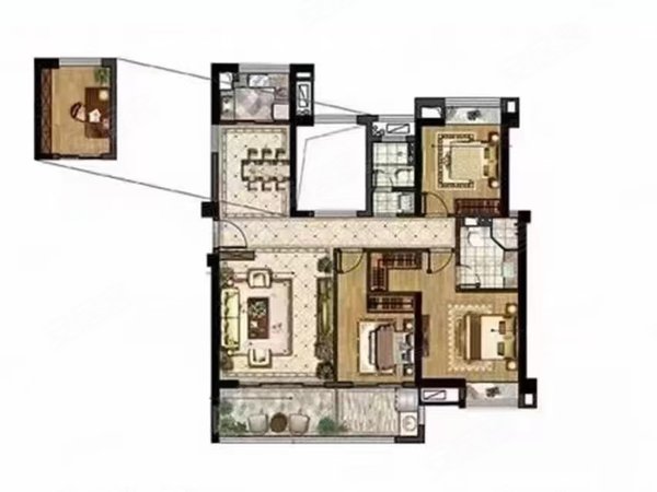 泉州安溪安溪宝龙广场尚学领地(二期)尚学领地二期,精装修3房出租