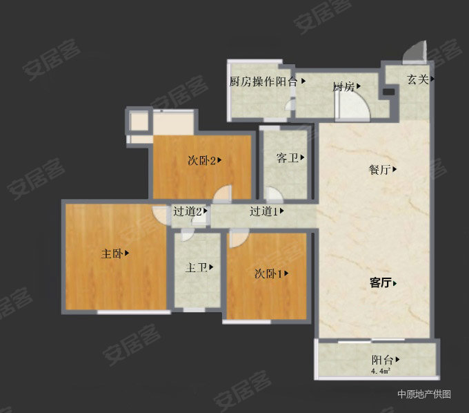 金碧华府3室2厅2卫164㎡南2050万