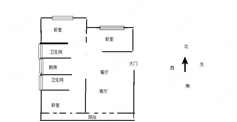 清华上城3室2厅2卫120.39㎡南北115万