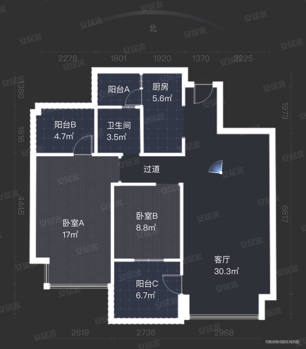 江安路 对面 过渡 套二 诚心卖 有钥匙 楼层好,水韵华府二手房,105万