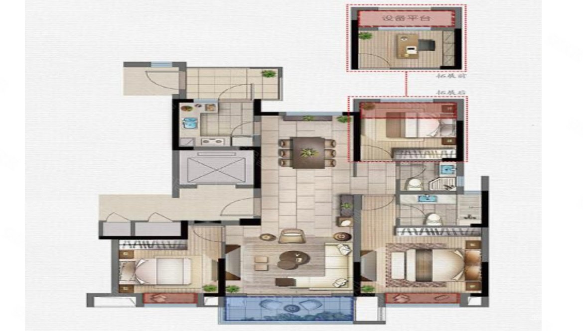 江南大院次新小区奶油风装修即住户型南北通透
