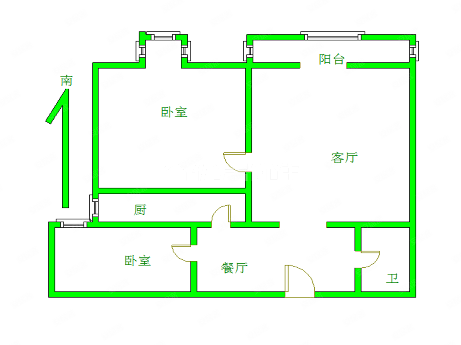 怡和家园2室1厅1卫94㎡南63万
