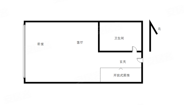 中铁青岛中心1室1厅1卫67㎡西165万