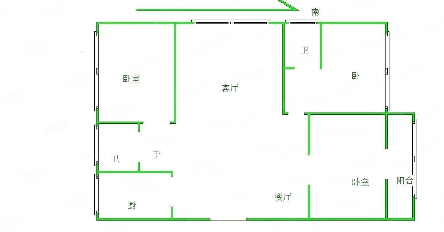 民生城市之尊3室2厅2卫125㎡南北135万