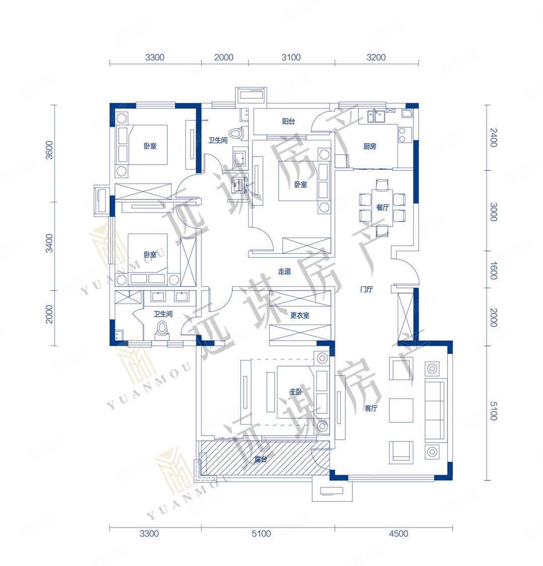 中电银河湾16437平152万4室2厅2卫