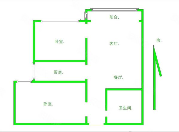 潞泽嘉园2室2厅1卫95㎡南北82.9万