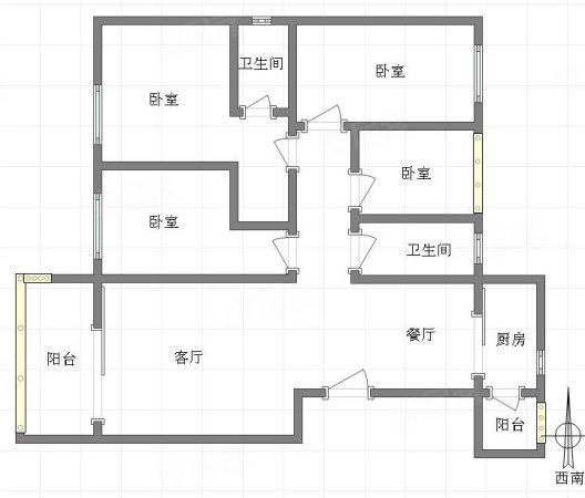 中伦金海岸4室2厅2卫156㎡南北220万