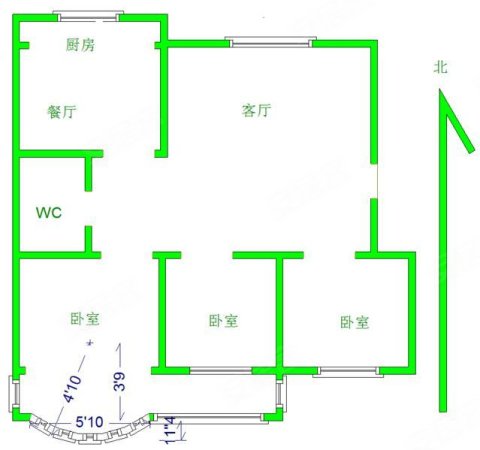 宏伟名都(西区)3室2厅2卫143㎡南北69.8万