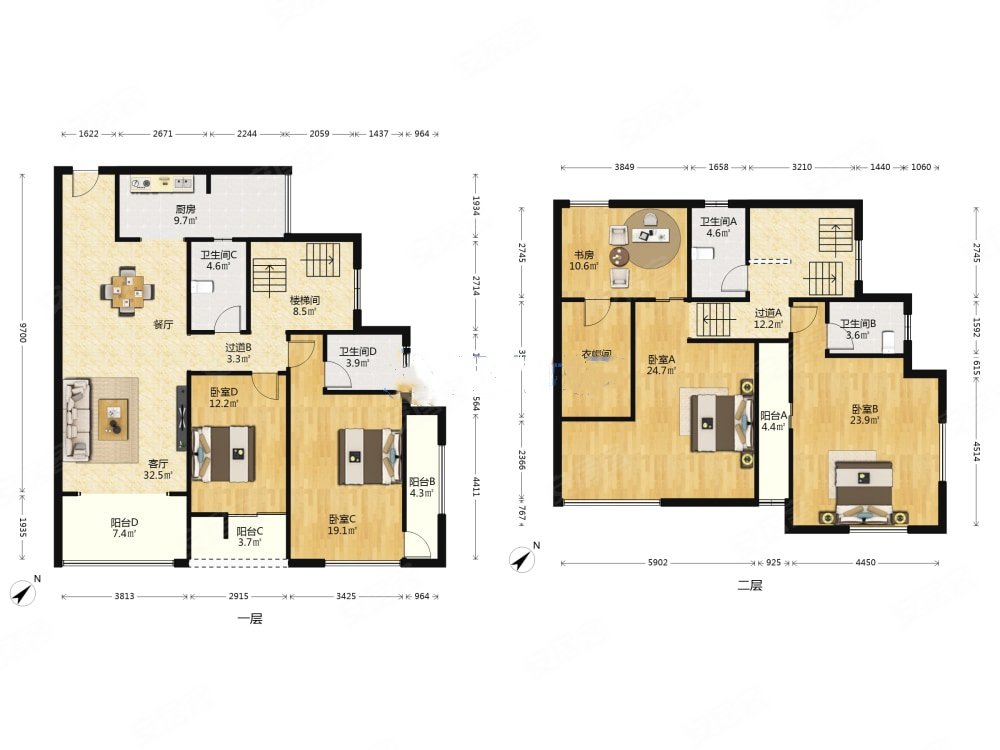中德b区 顶跃户型 顶楼花园带瞭望塔 视野巨好 随时看房
