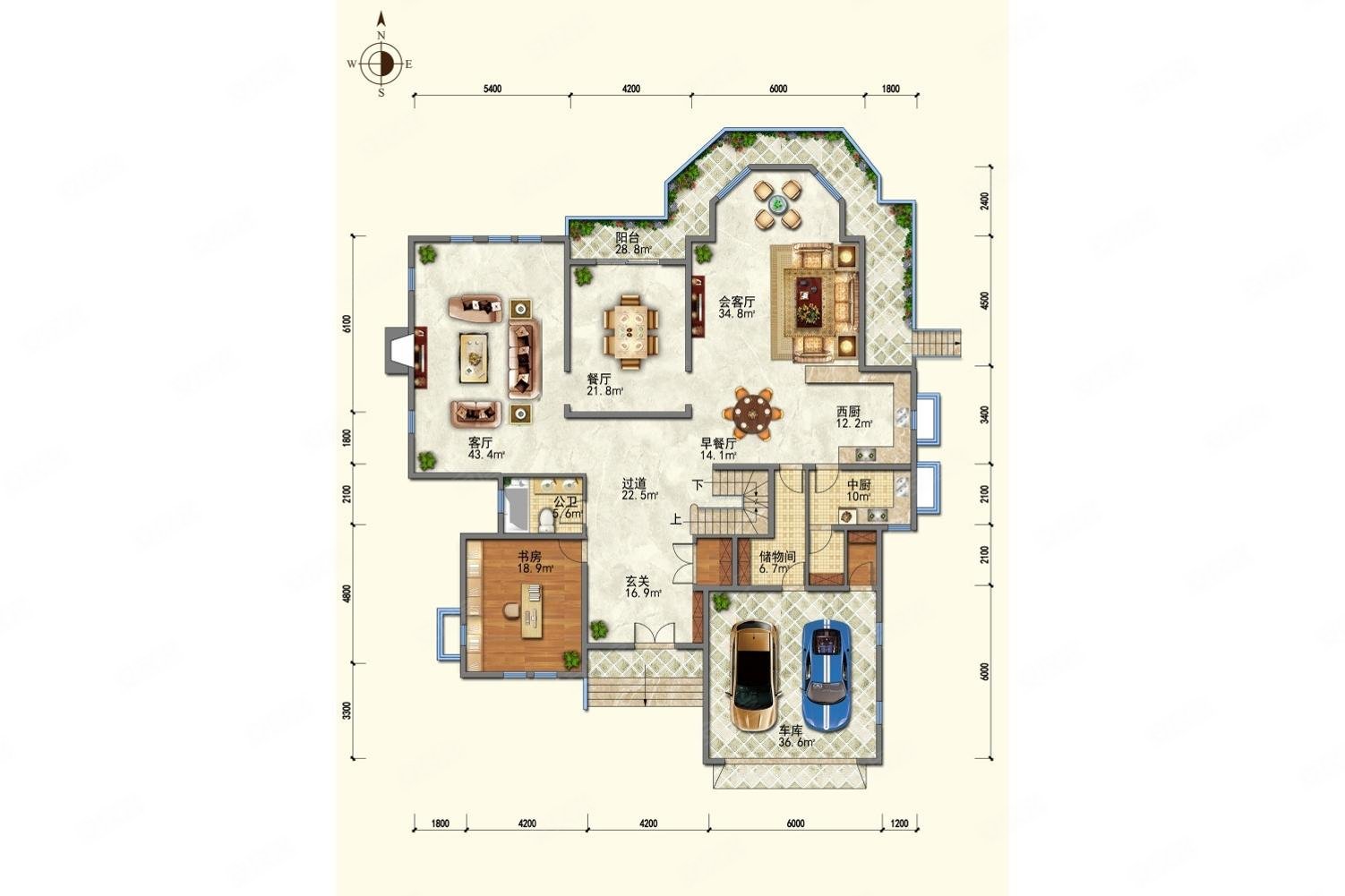 北京壹号庄园(东方普罗旺斯四期)5室2厅3卫771.67㎡南北5200万