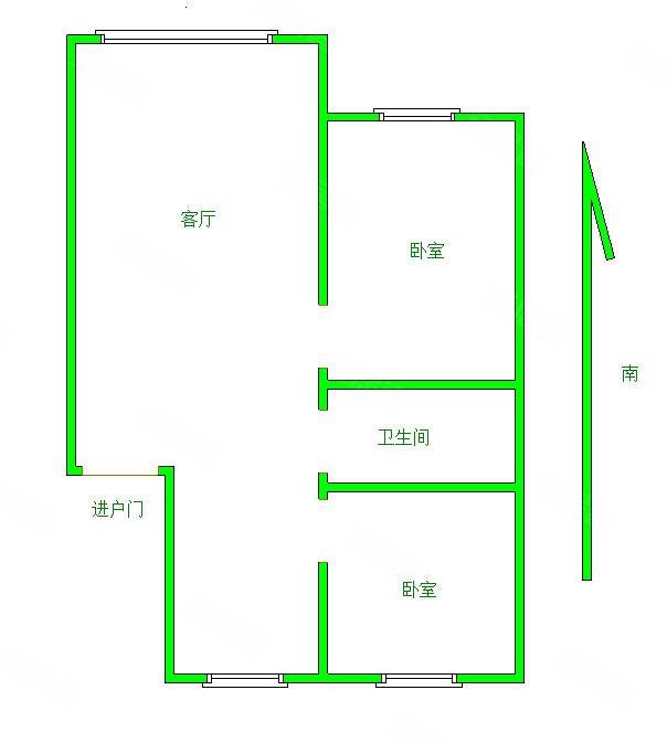 松江苑2室2厅1卫95.74㎡南北48.8万