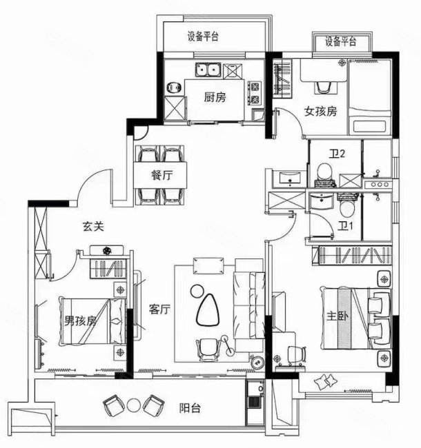 户型 户型图 平面图 610_650