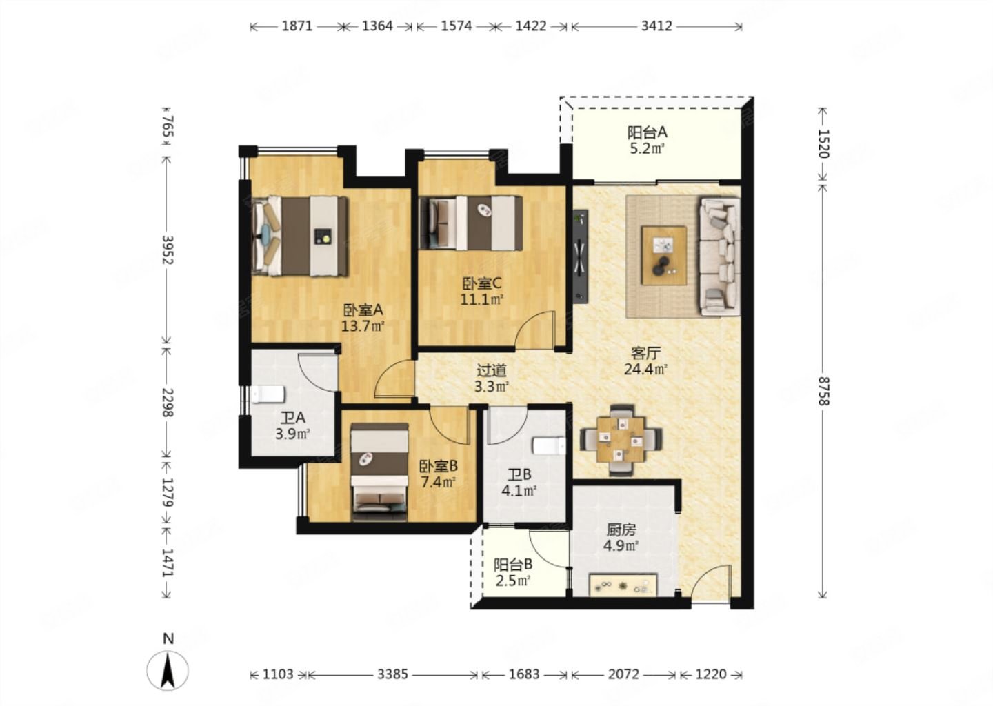 急售 滨江首付笋野 三房两卫 价格惊喜 可以大刀 带花园,融创滨江首府