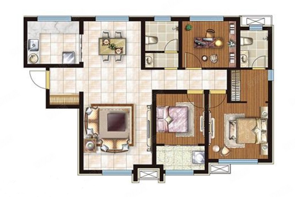 从未入住三室双阳台祥泰城全福工业北路