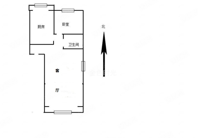 行宫小区2室1厅1卫59.48㎡南北125万