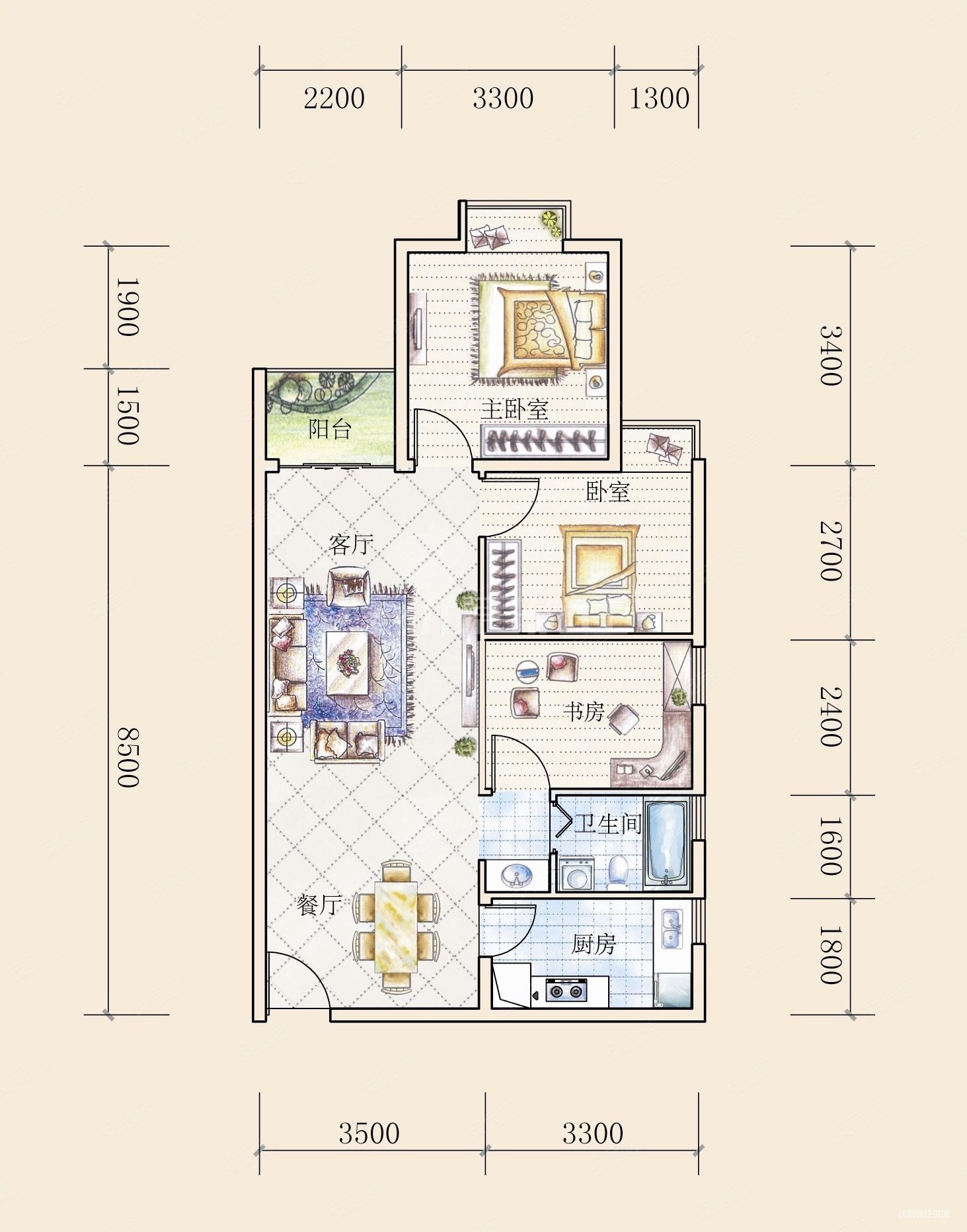 花果园兰花广场旁三房两厅出售产权满二
