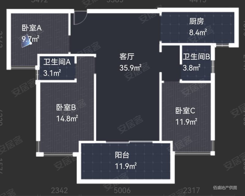 惠州天翔湖沁庭户型图图片