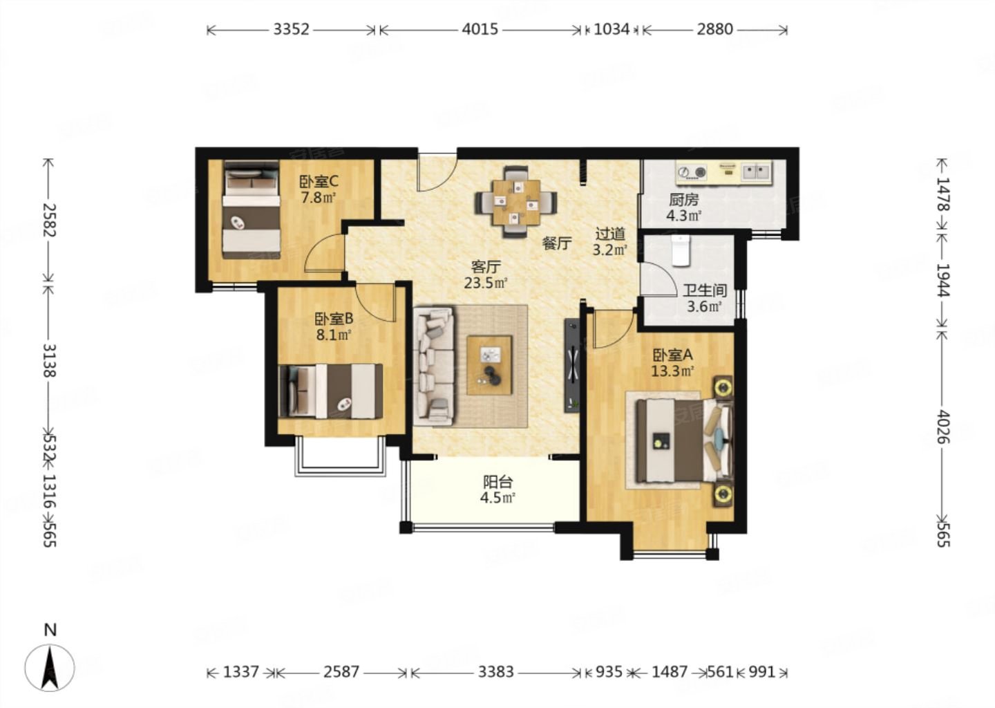 华远枫悦次新小区精装三室急售证在手随时配合办理手续