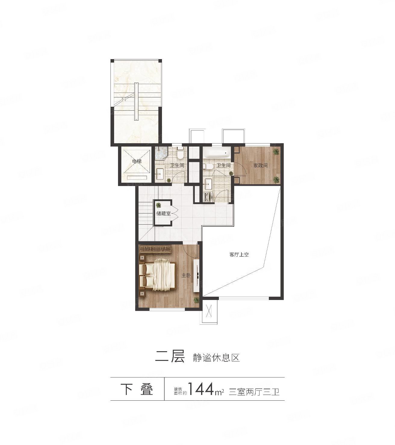 班芙小镇枫瑾园3室2厅2卫144㎡南北255万