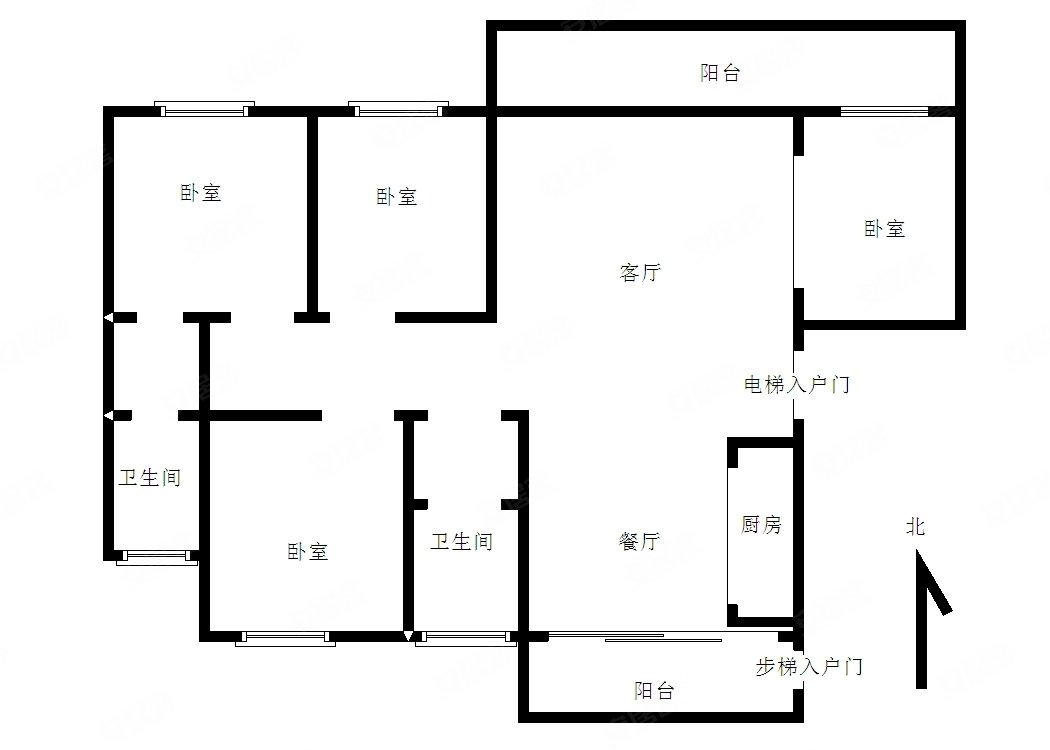 半山学府4室2厅2卫143㎡南109万