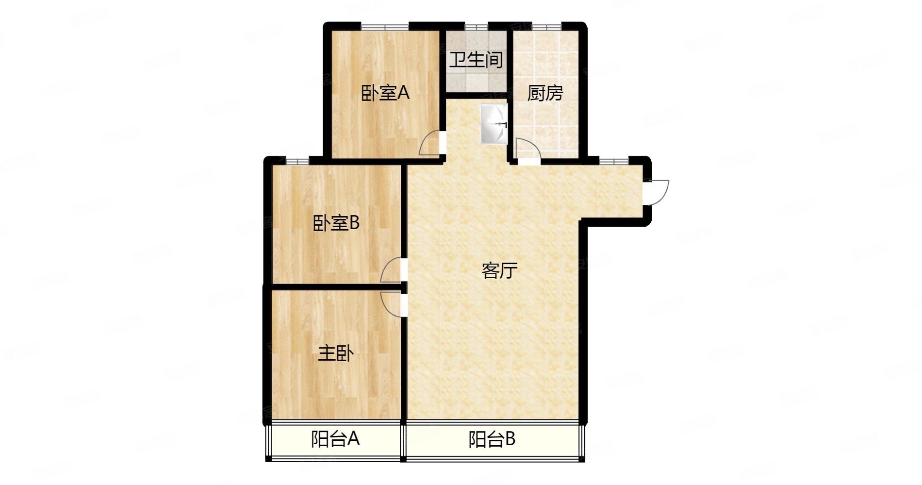 秀逸苏杭东苑3室2厅1卫114㎡南185万
