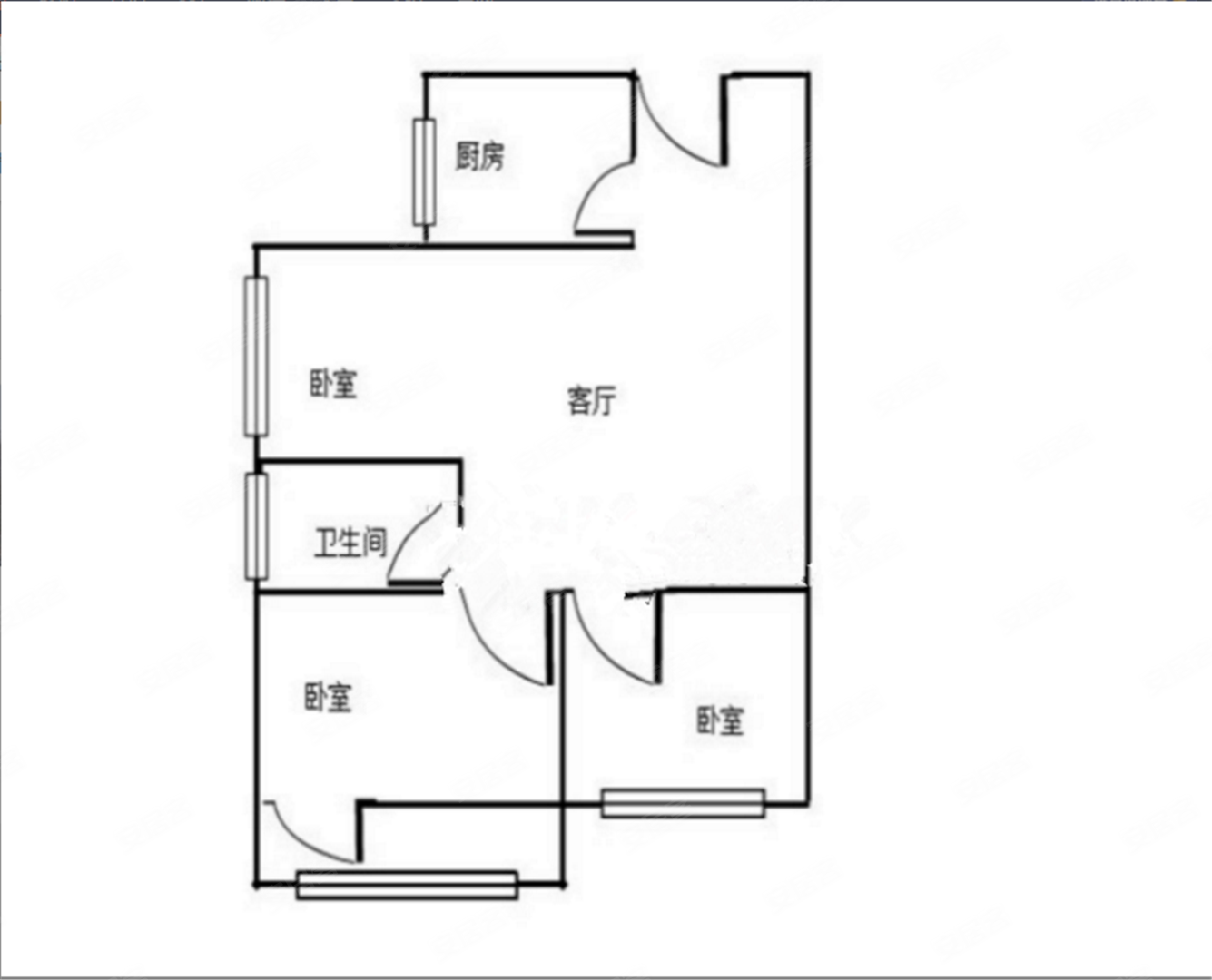 上谷郡2室2厅1卫102.73㎡南北69.8万