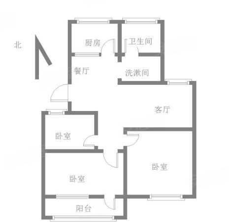 崇文名都(B区)3室2厅1卫99.8㎡南北48万