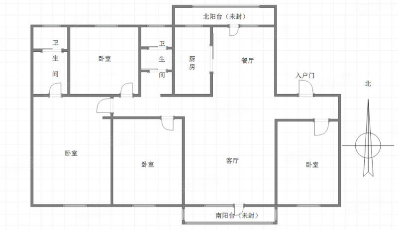 碧桂园云地天启4室2厅2卫144㎡南北125万