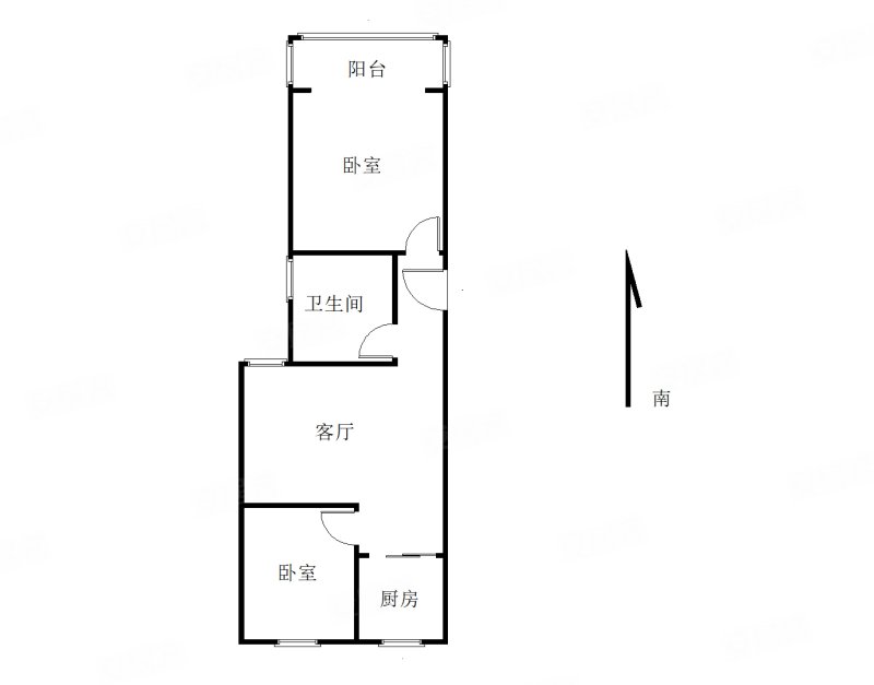 滨江小区2室1厅1卫83.62㎡南北712万