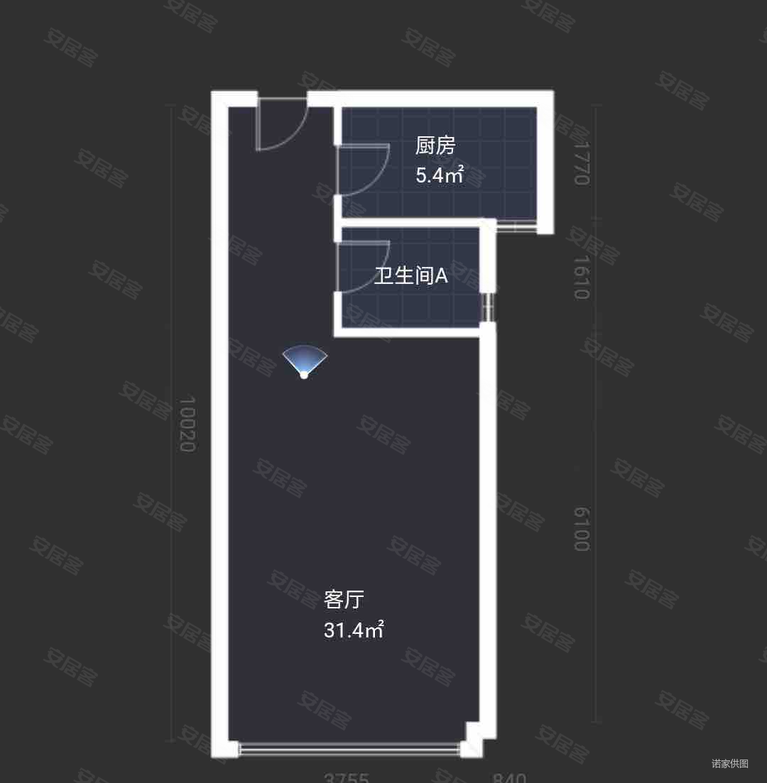 富兴领寓1室2厅2卫85.12㎡西69万