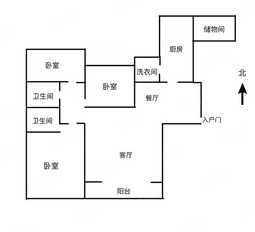 恒大名都(二期)3室2厅2卫138㎡南98万