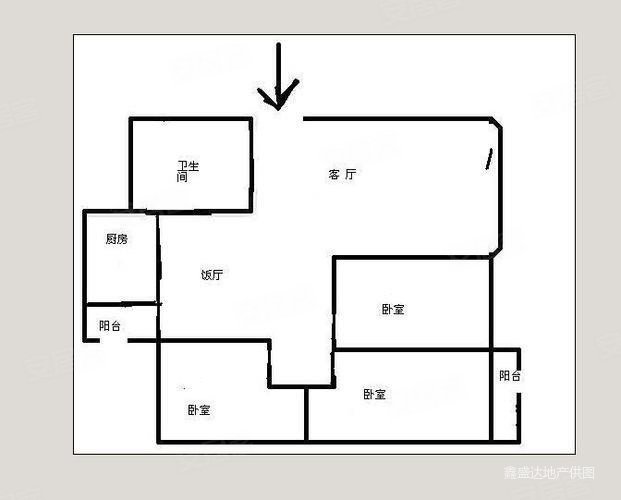 大庆蜀苑3室2厅1卫104㎡南北75万