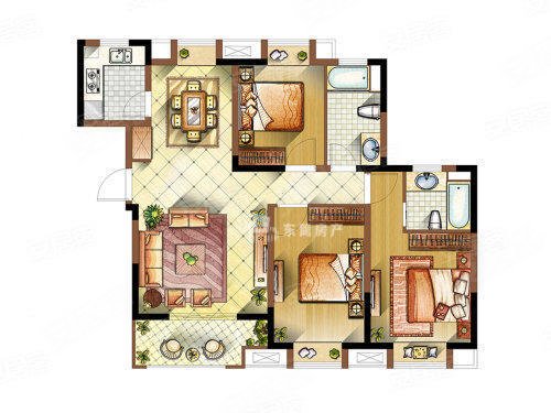 厦门集美集美新城莲花国际(c区)软件园三期 诚毅地铁口 莲花国际 3室2