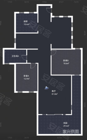 江南水郡(别墅)4室2厅3卫285㎡南北350万