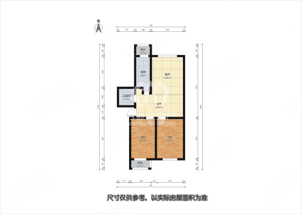 朗月轩2室2厅1卫108.83㎡南北180万