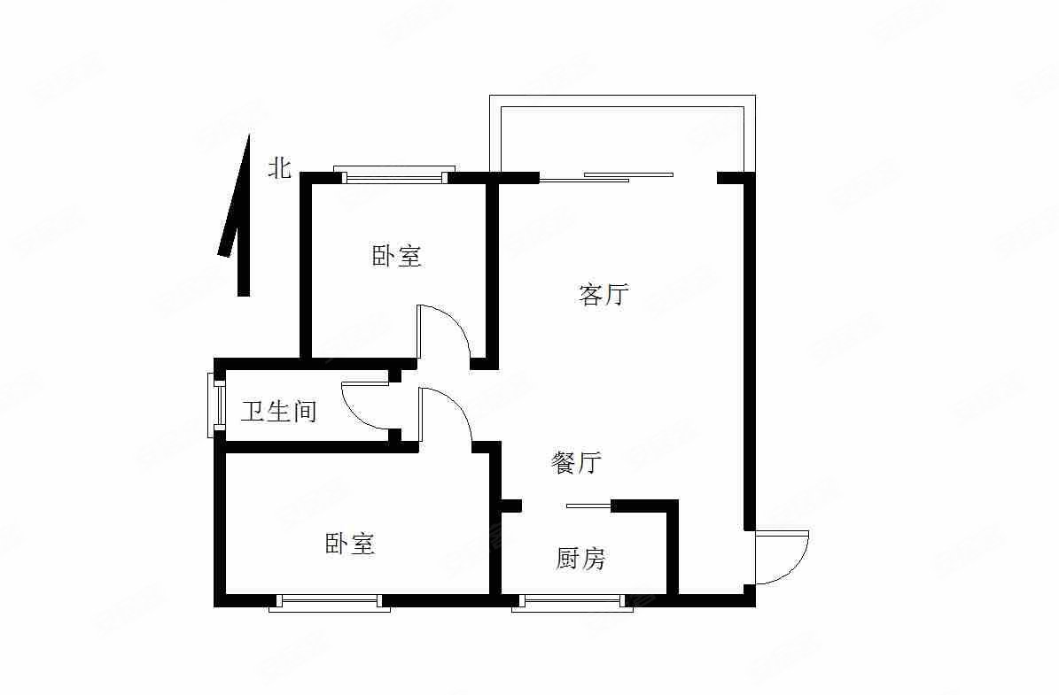 悦星园2室2厅1卫69.54㎡南268万