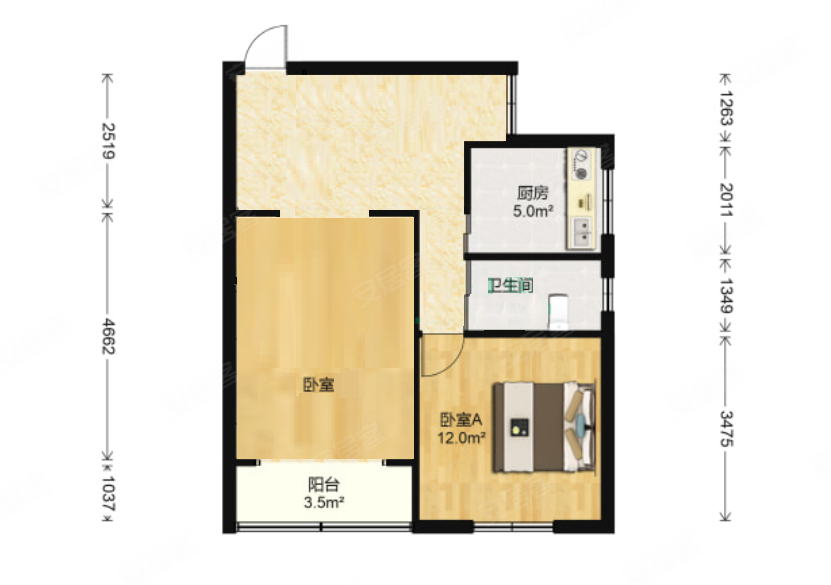 多层三楼东边套双南户型有电梯地铁口看房方便