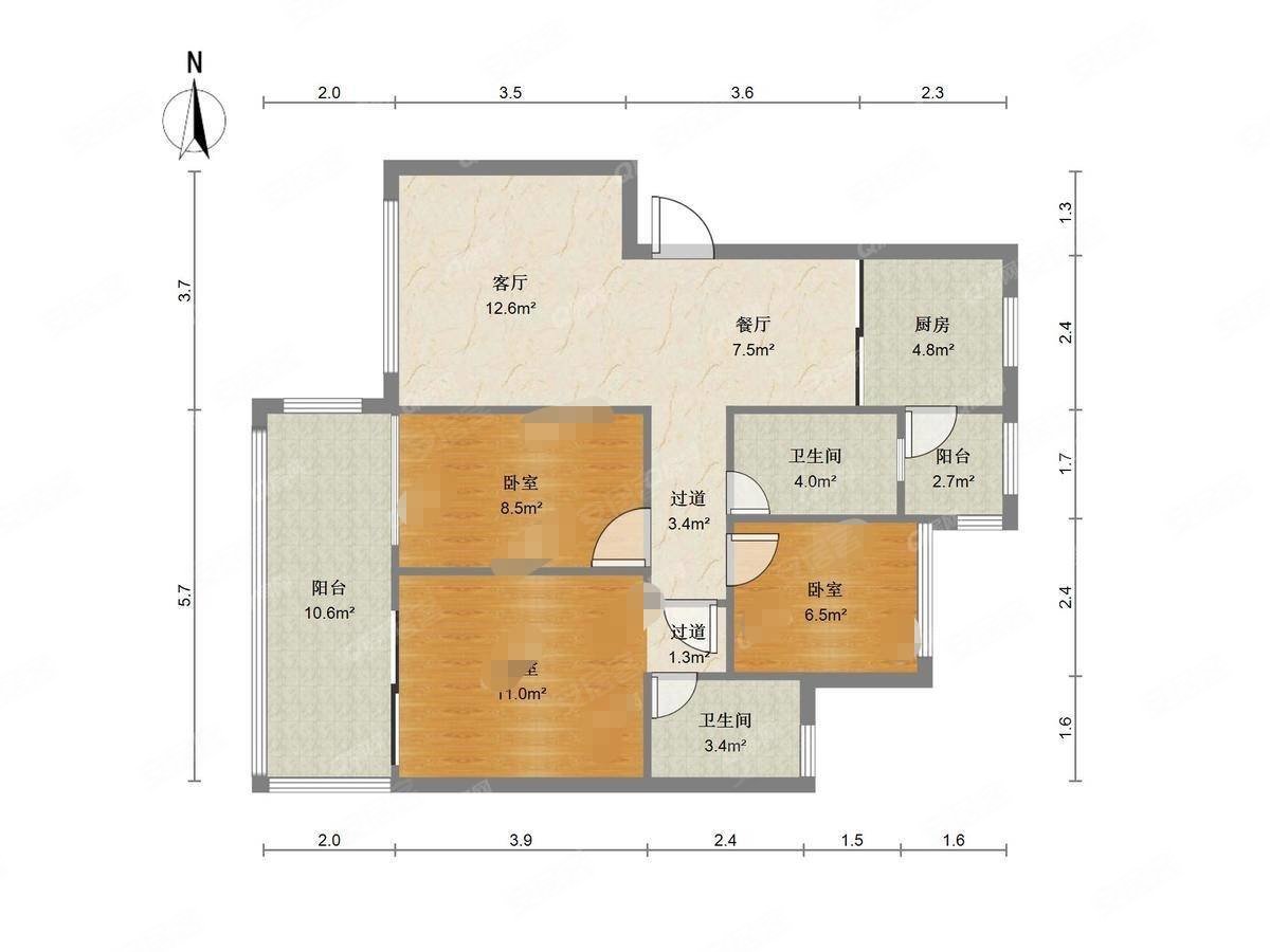 新香洲御景国际花园精装三房价格310万看房方便