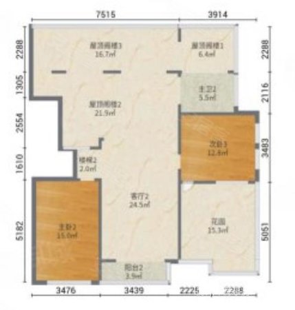 深秀园小区3室2厅2卫200㎡南北182万